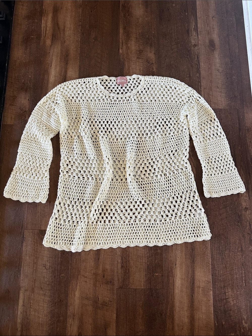 Show me your Mumu Paula cream crochet tunic/ cover up size small